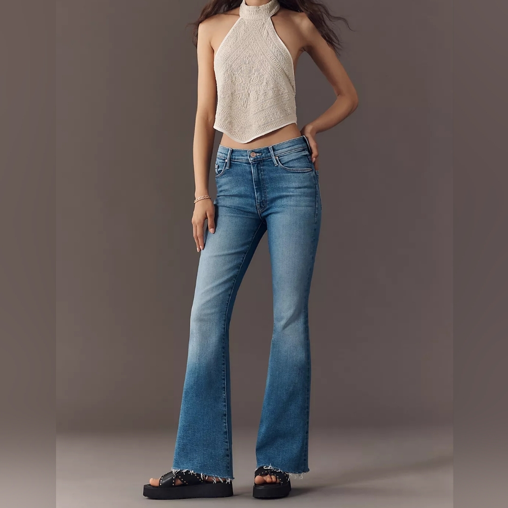 MOTHER The Weekender Mid-Rise Flare Jeans Sz34 New!